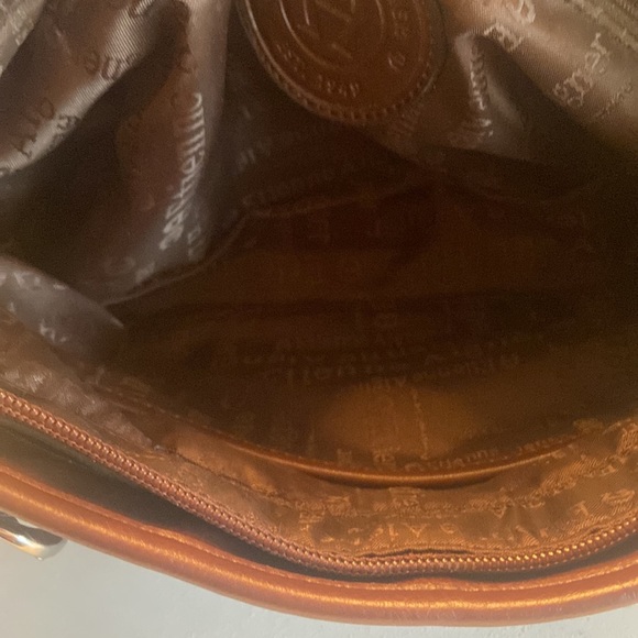 Etienne Aigner brown tan 90’s Y2K east west shoulder bag silver tone hardware - Picture 12 of 16